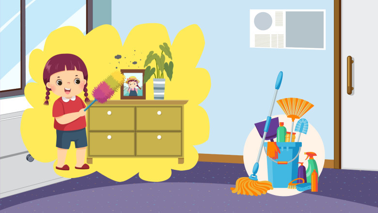 5. Membersihkan Rumah