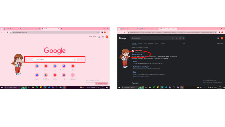 1. Telusuri Website Teman Marica di Google,Chrome, Mozila.