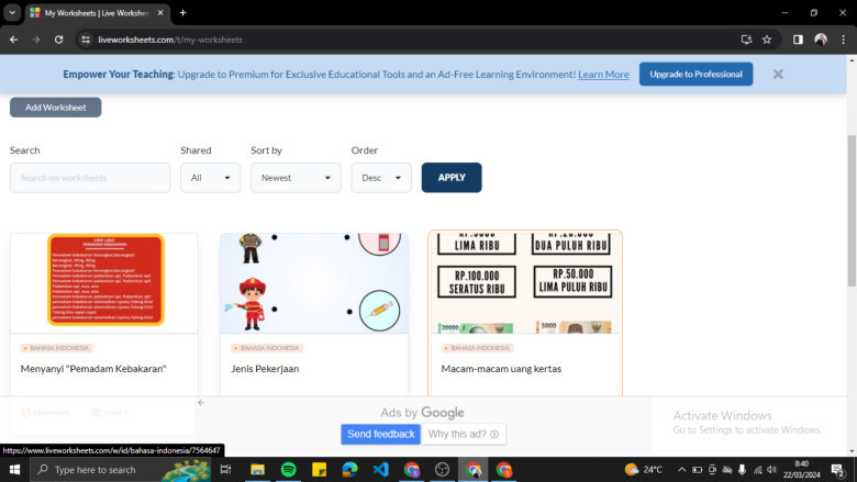 12. Pilihlah games yang akan di gunakan