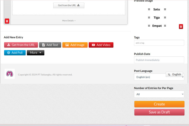 1. Kamu bisa tambah gambar dengan klik Add Image di bawah