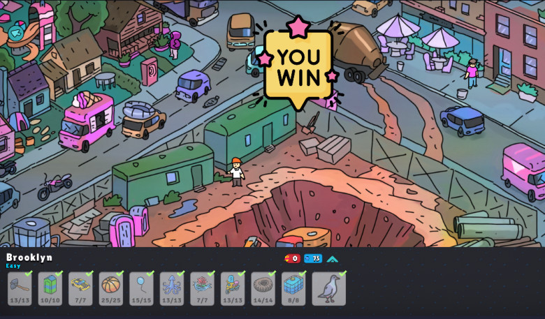 Setelah selesai semua akan muncul kotak sebagai tanda anda menang, Lalu langsung ke home yang berbentuk rumah yang berada di sebelah kiri untuk melanjutkan level.