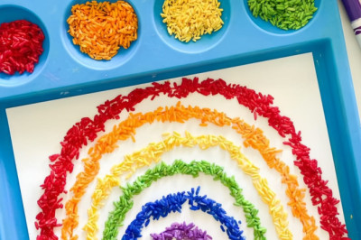 KREASI KREATIF: KOLASE BERAS BERWARNA