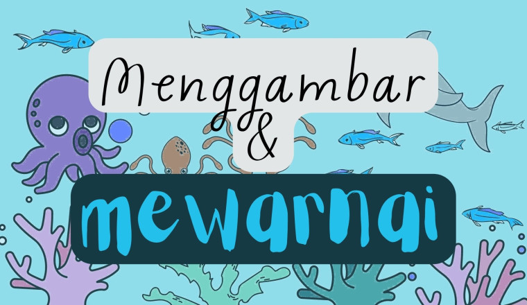 Menggambar dan Mewarnai Hewan Laut