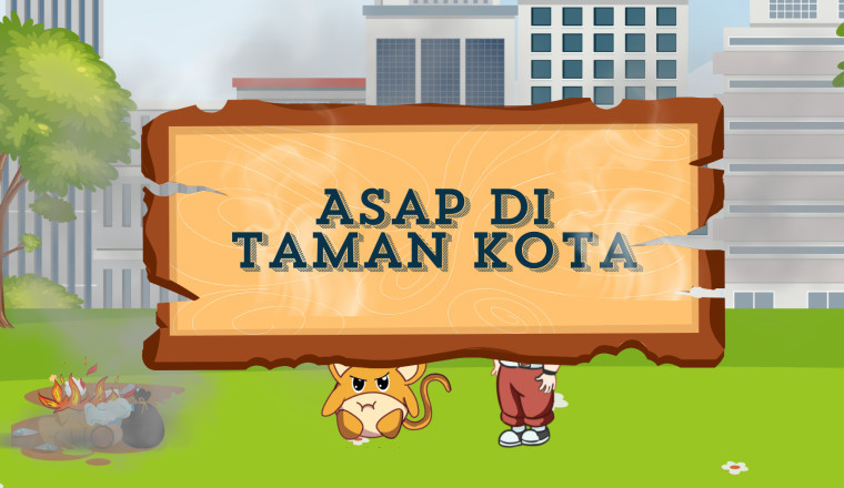 Asap di Taman Kota: Misi Kebersihan Mari dan Caca